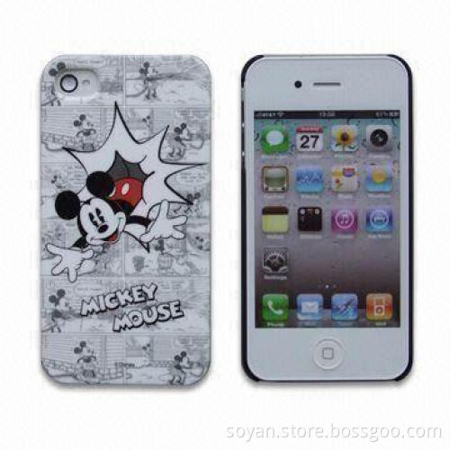 IMD Pressing Cartoon Image Hard Plastic Case for Apple's iPhone 4G with 1.5mm Thickness